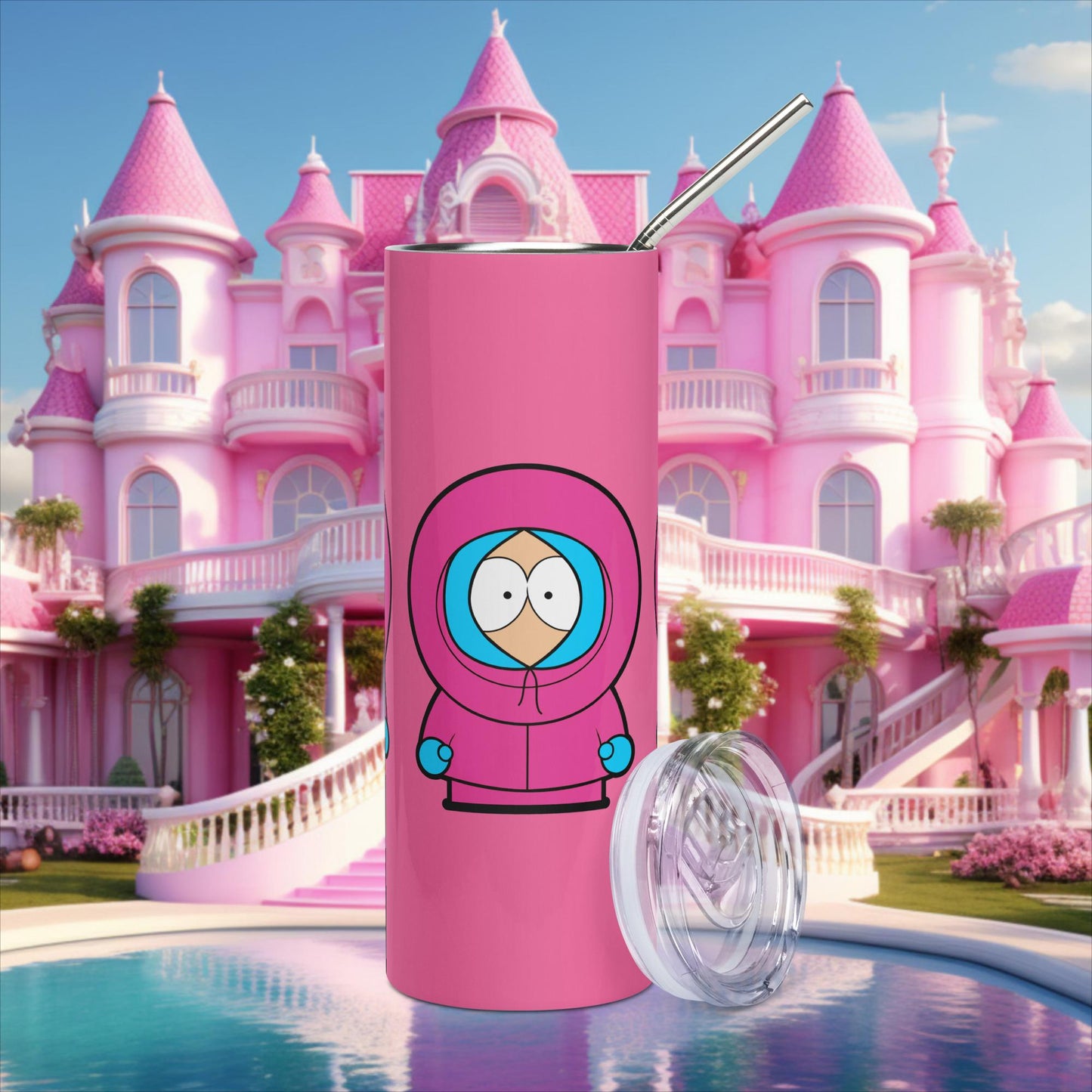 Kenny McCormick Ken Ryan Gosling Barbie South Park Kenny Stainless steel tumbler Default Title Tumblers Barbie Ken Kenny Movies South Park TV Shows Next Cult Brand