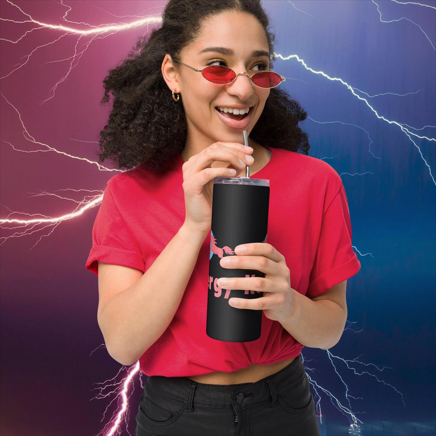 Kenergy Red Bull Ken Barbie Ryan Gosling Kenergy Stainless steel tumbler Black Tumblers Barbie Ken Kenergy Movies Next Cult Brand