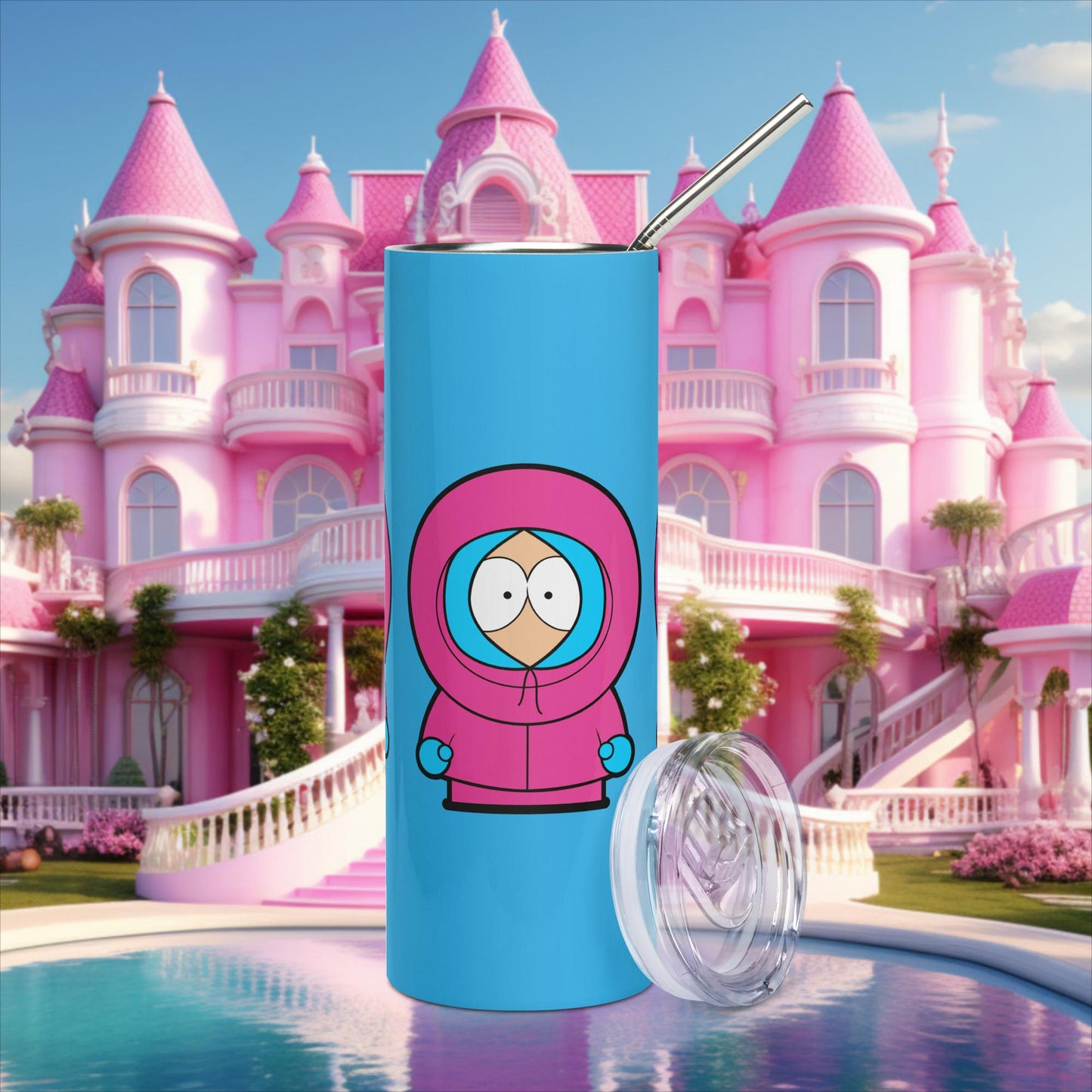 Kenny McCormick Ken Ryan Gosling Barbie South Park Kenny Stainless steel tumbler Default Title Tumblers Barbie Ken Kenny Movies South Park TV Shows Next Cult Brand