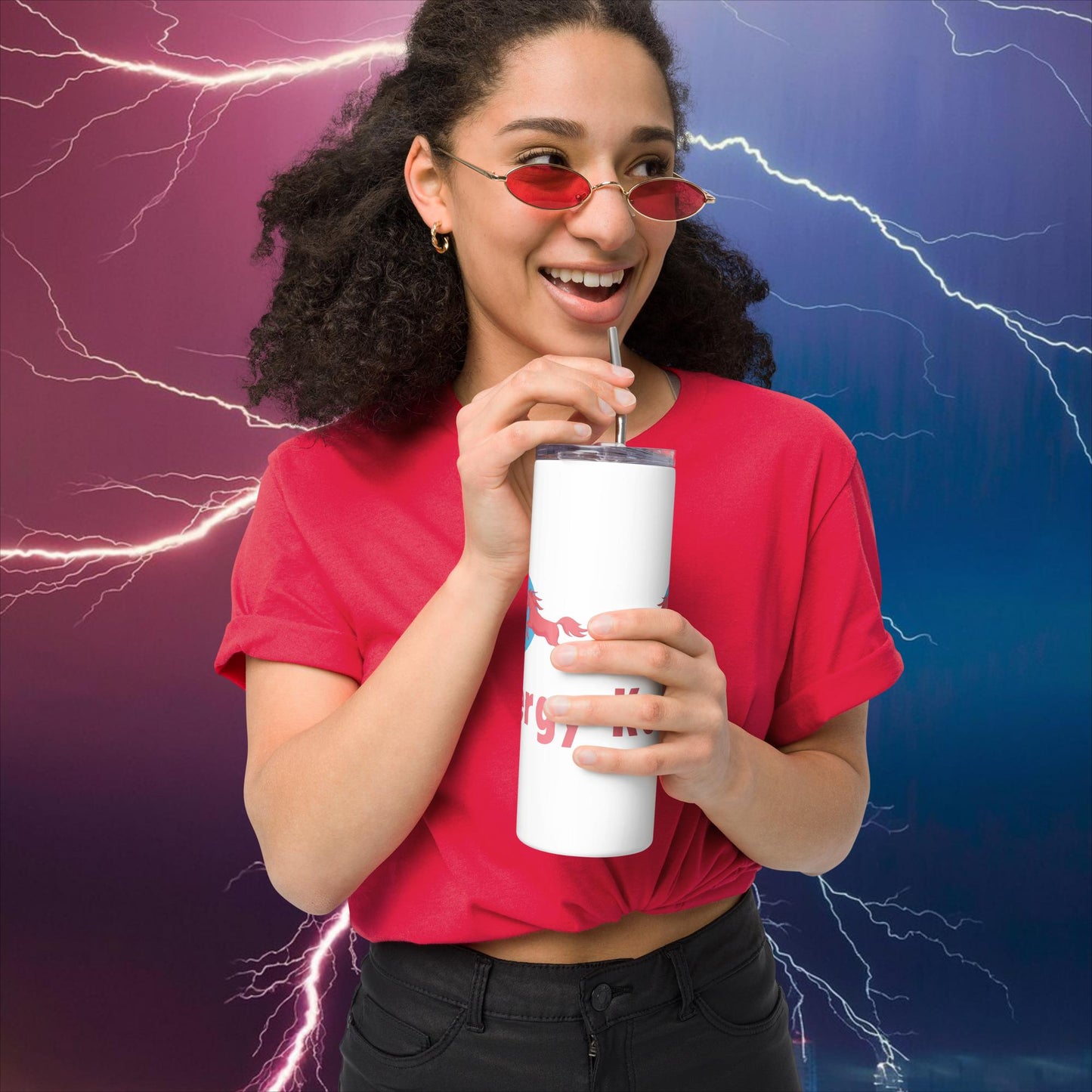 Kenergy Red Bull Ken Barbie Ryan Gosling Kenergy Stainless steel tumbler White Tumblers Barbie Ken Kenergy Movies Next Cult Brand