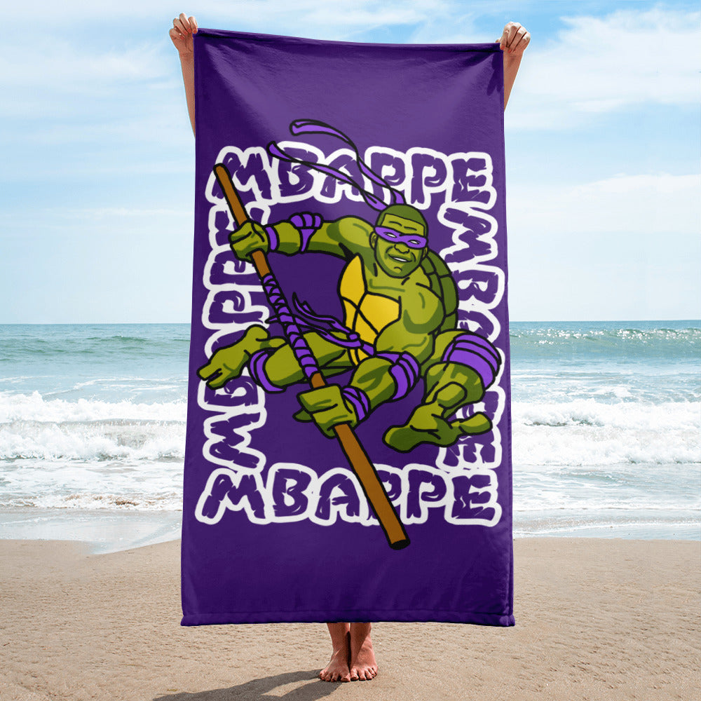 Kylian Mbappe Purple Ninja Turtle Donatello Towel Default Title Towels Football Kylian Mbappe Ninja Turtles PSG Real Madrid Next Cult Brand