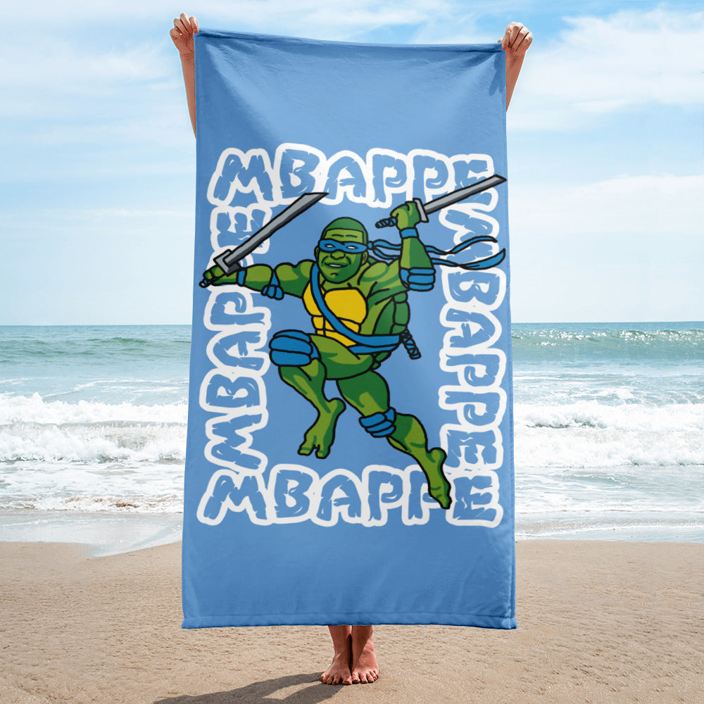 Kylian Mbappe Blue Ninja Turtle Leonardo Towel Default Title Towels Football Kylian Mbappe Ninja Turtles PSG Real Madrid Next Cult Brand
