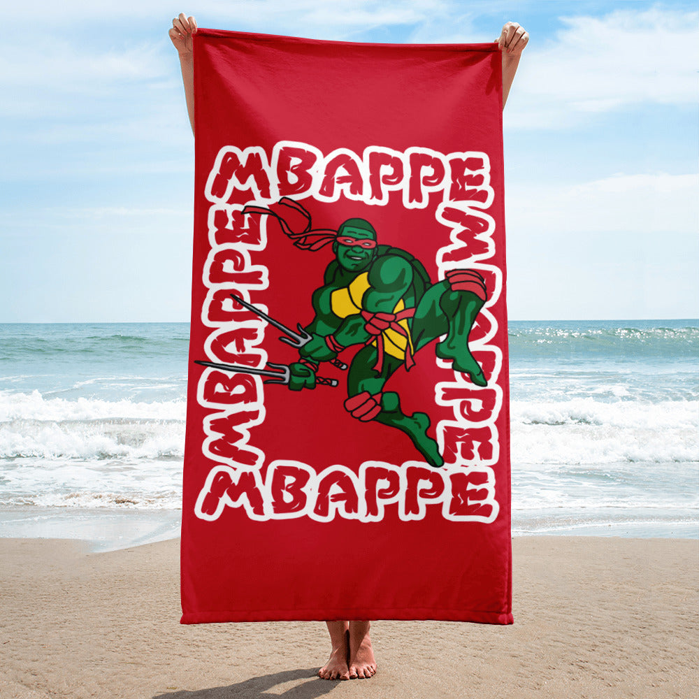 Kylian Mbappe Red Ninja Turtle Raphael Towel Default Title Towels Football Kylian Mbappe Ninja Turtles PSG Real Madrid Next Cult Brand
