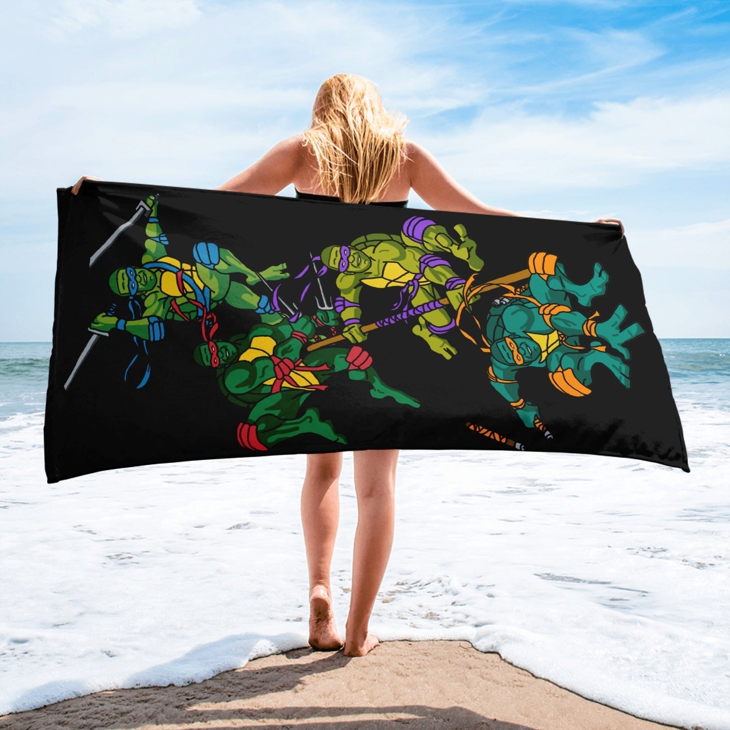 Kylian Mbappe Ninja Turtles funny football/ soccer meme Towel black Towels Football Kylian Mbappe Ninja Turtles PSG Real Madrid Next Cult Brand