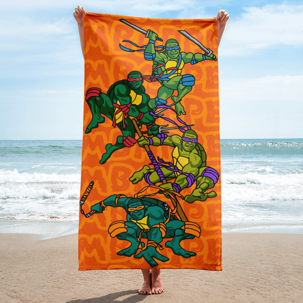 Kylian Mbappe Ninja Turtles funny football/ soccer meme Towel orange Default Title Towels Football Kylian Mbappe Ninja Turtles PSG Real Madrid Next Cult Brand