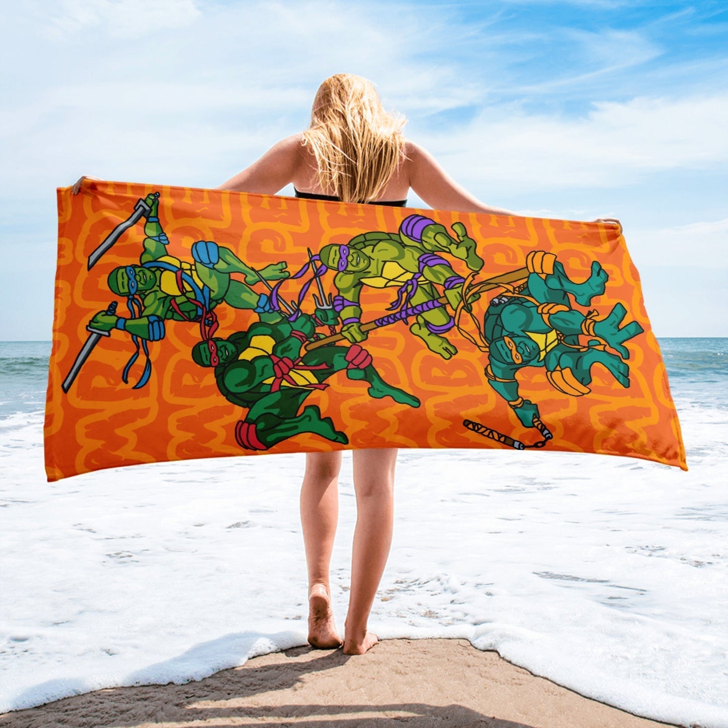 Kylian Mbappe Ninja Turtles funny football/ soccer meme Towel orange Towels Football Kylian Mbappe Ninja Turtles PSG Real Madrid Next Cult Brand