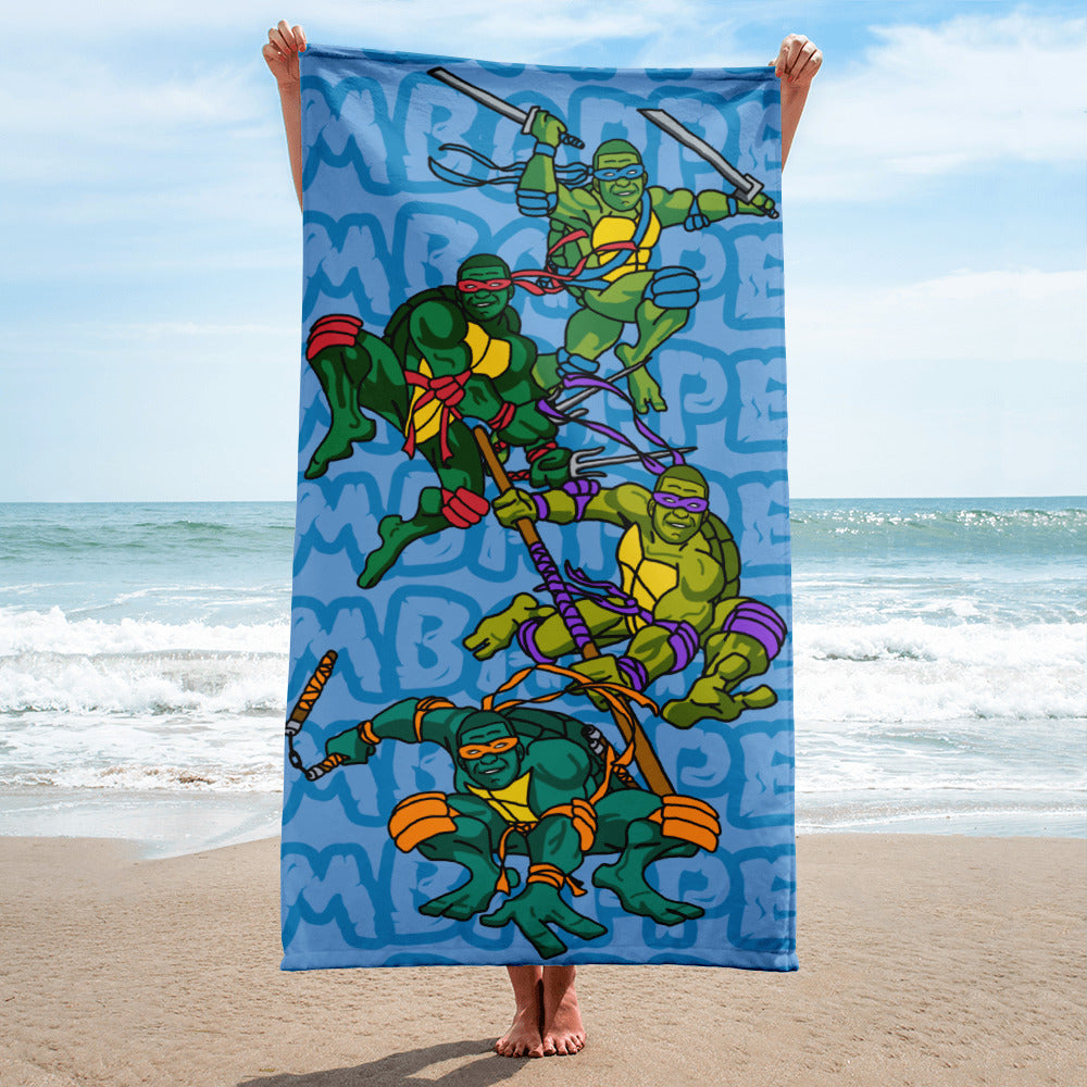 Kylian Mbappe Ninja Turtles funny football/ soccer meme Towel blue Default Title Towels Football Kylian Mbappe Ninja Turtles PSG Real Madrid Next Cult Brand