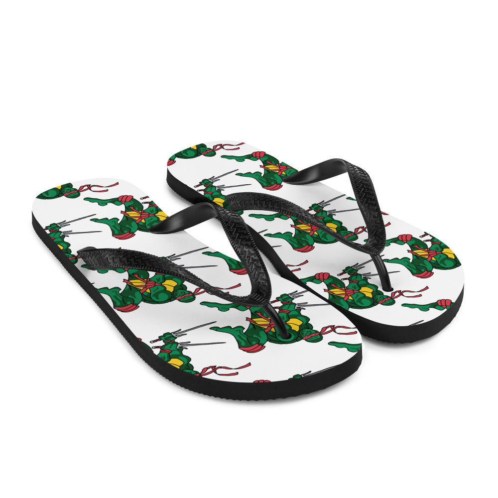 Kylian Mbappe Red Ninja Turtle Raphael Flip-Flops Flip Flops Football Kylian Mbappe Ninja Turtles PSG Real Madrid Next Cult Brand