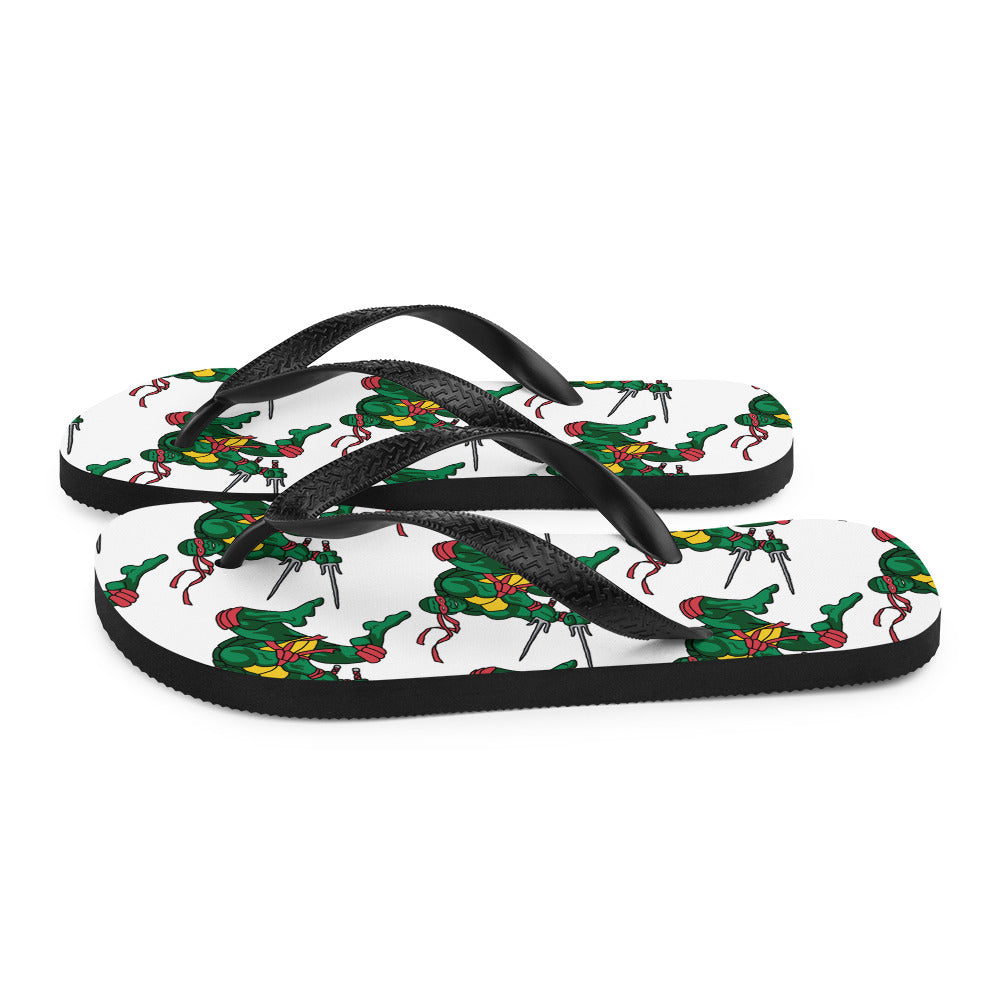 Kylian Mbappe Red Ninja Turtle Raphael Flip-Flops Flip Flops Football Kylian Mbappe Ninja Turtles PSG Real Madrid Next Cult Brand
