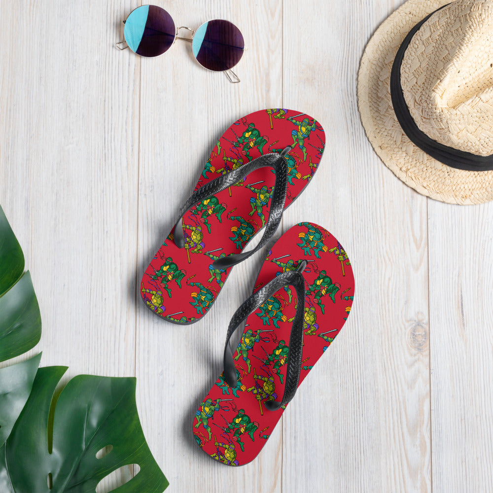 Kylian Mbappe Ninja Turtles funny football/ soccer meme Flip-Flops red L Flip Flops Football Kylian Mbappe Ninja Turtles PSG Real Madrid Next Cult Brand