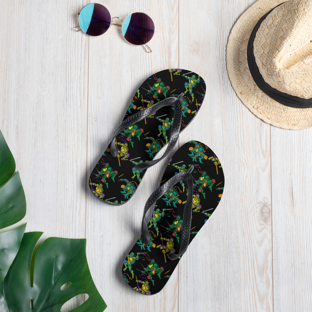Kylian Mbappe Ninja Turtles funny football/ soccer meme Flip-Flops black L Flip Flops Football Kylian Mbappe Ninja Turtles PSG Real Madrid Next Cult Brand