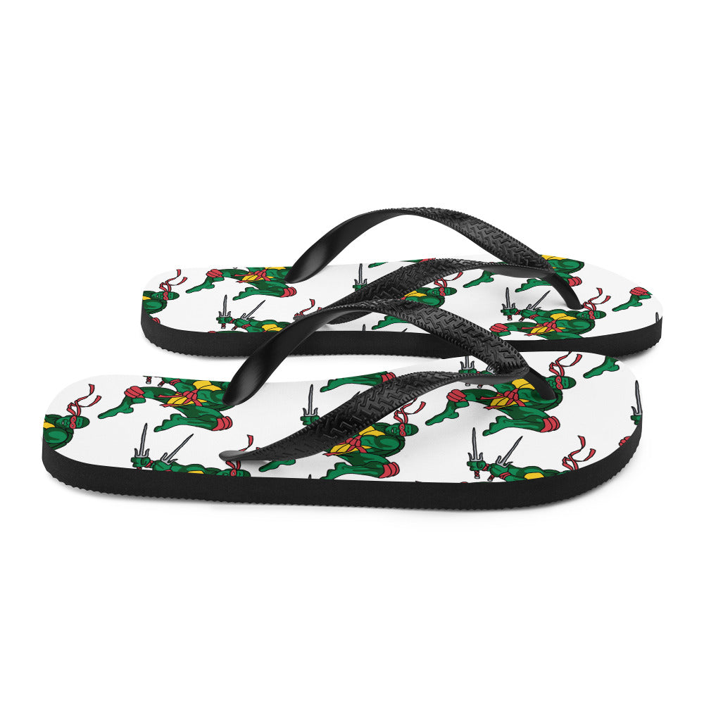 Kylian Mbappe Red Ninja Turtle Raphael Flip-Flops Flip Flops Football Kylian Mbappe Ninja Turtles PSG Real Madrid Next Cult Brand