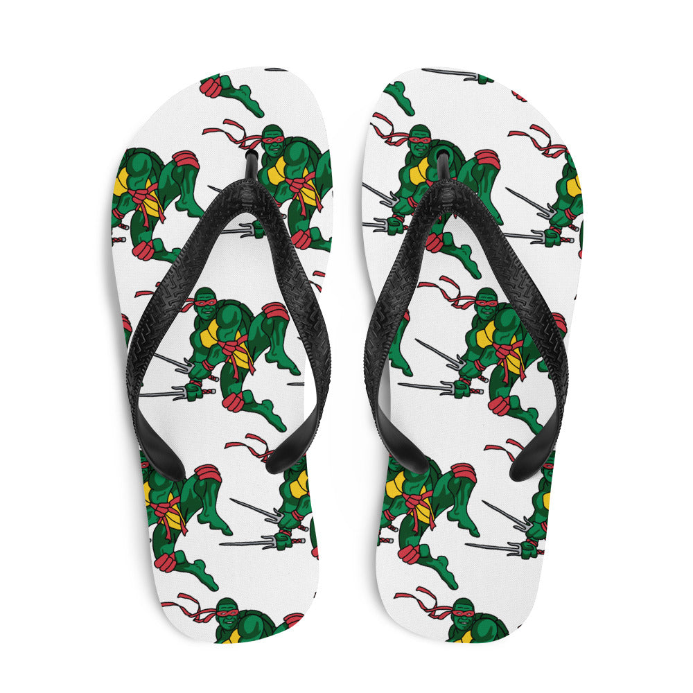 Kylian Mbappe Red Ninja Turtle Raphael Flip-Flops Flip Flops Football Kylian Mbappe Ninja Turtles PSG Real Madrid Next Cult Brand