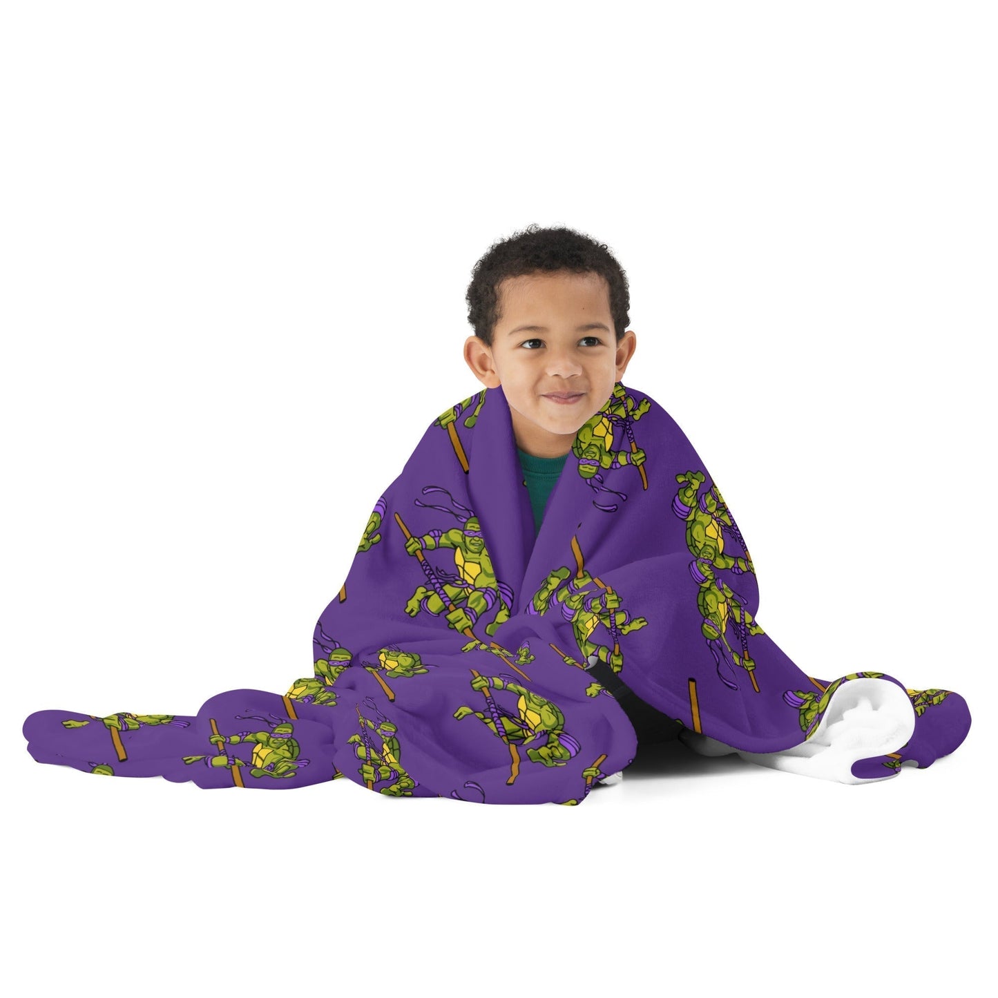 Kylian Mbappe Purple Ninja Turtle Donatello Throw Blanket Default Title Blankets Football Kylian Mbappe Ninja Turtles PSG Real Madrid Next Cult Brand