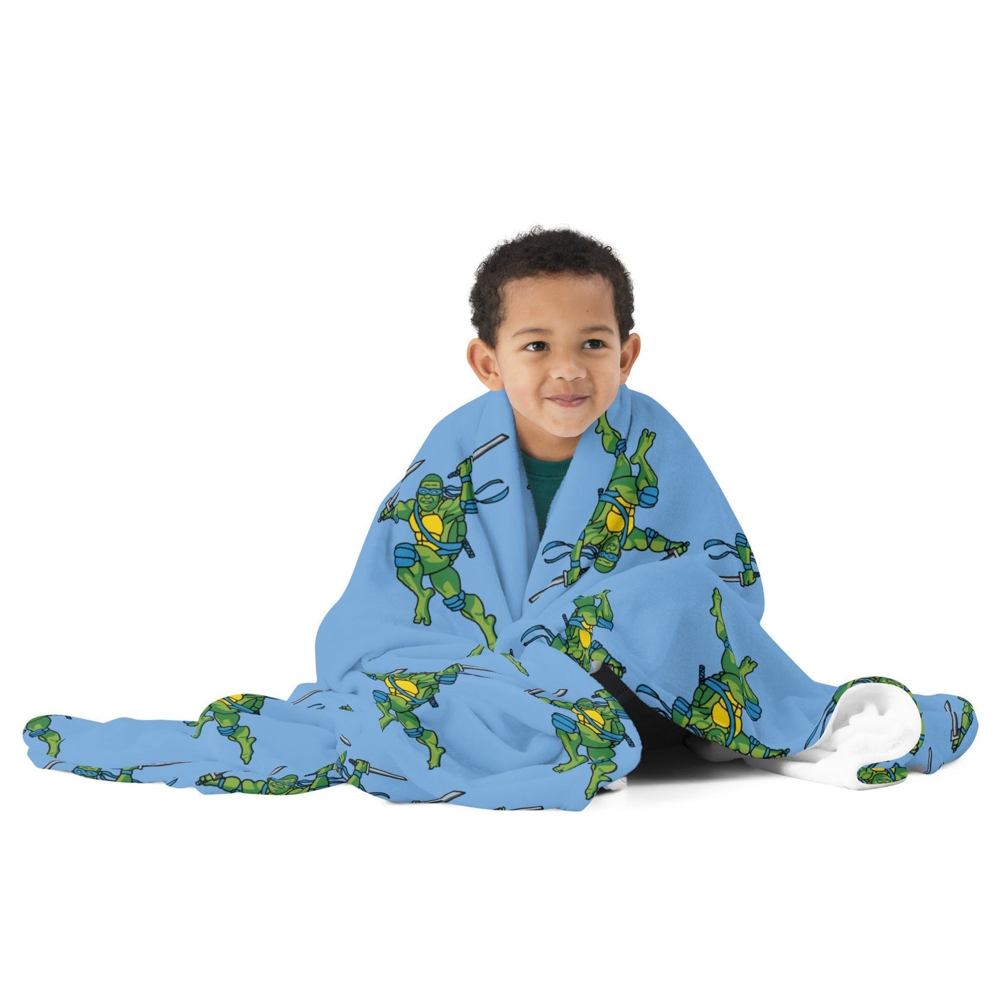 Kylian Mbappe Blue Ninja Turtle Leonardo Throw Blanket Default Title Blankets Football Kylian Mbappe Ninja Turtles PSG Real Madrid Next Cult Brand