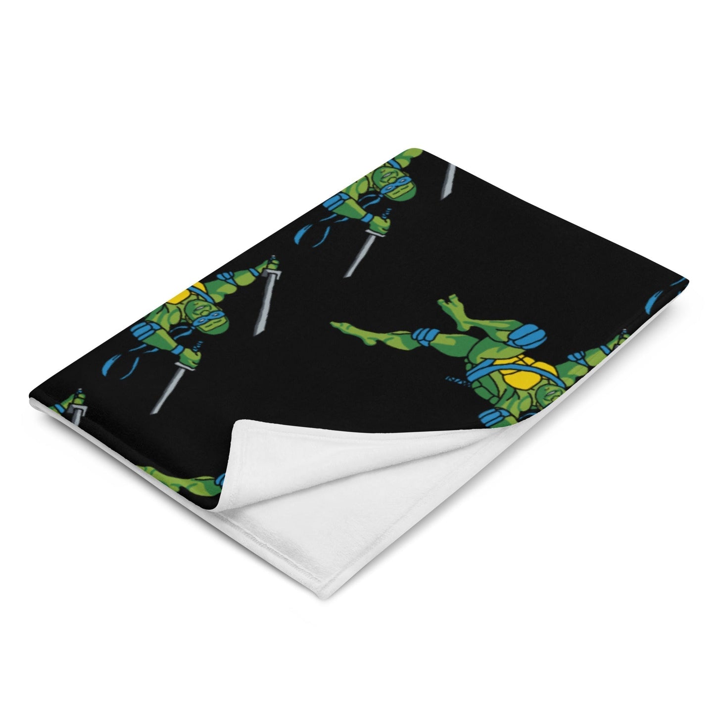 Kylian Mbappe Blue Ninja Turtle Leonardo Throw Blanket Default Title Blankets Football Kylian Mbappe Ninja Turtles PSG Real Madrid Next Cult Brand
