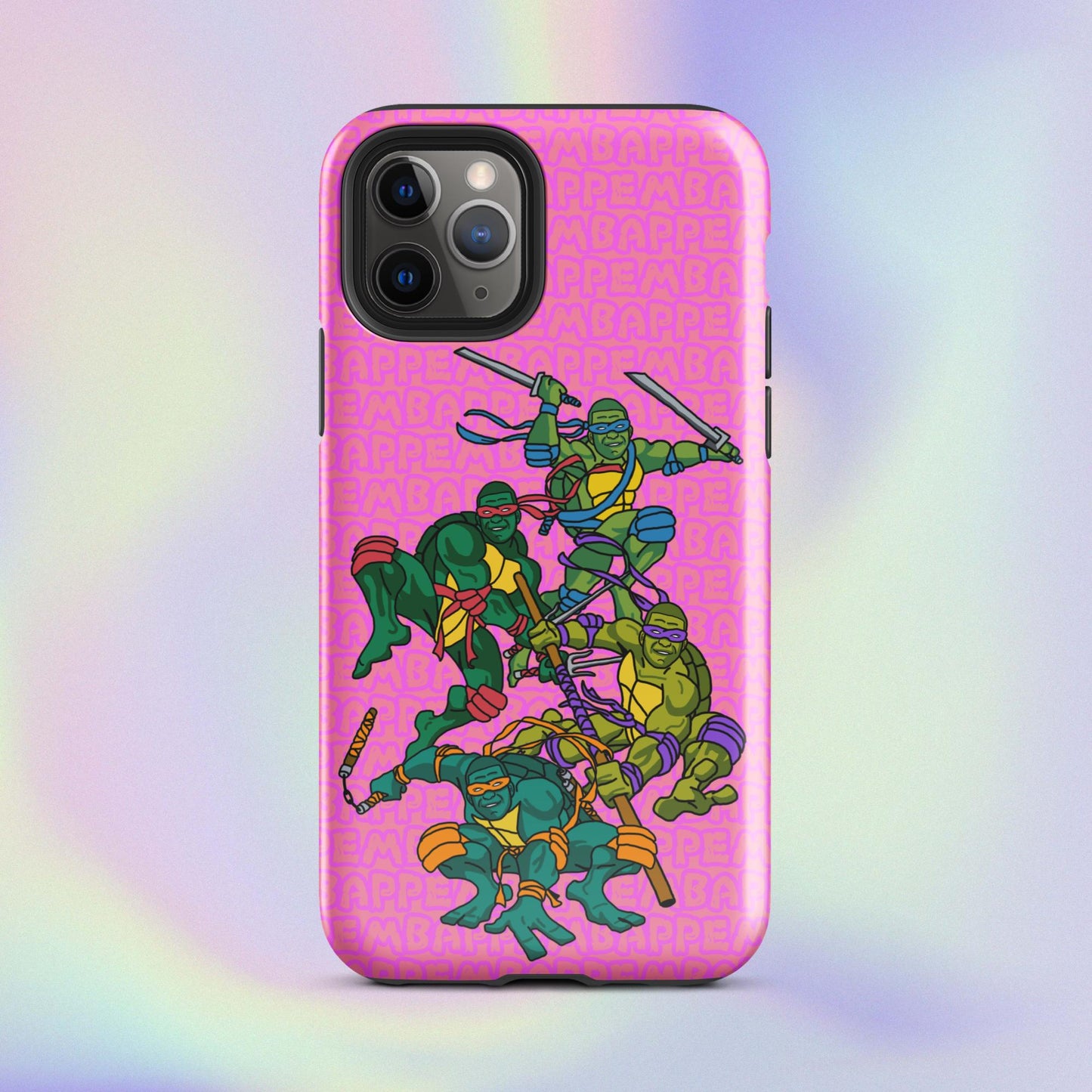 Kylian Mbappe Ninja Turtles funny football/ soccer meme Tough Case for iPhone® pink Glossy iPhone 11 Pro Mobile Phone Cases Football Kylian Mbappe Ninja Turtles PSG Real Madrid Next Cult Brand