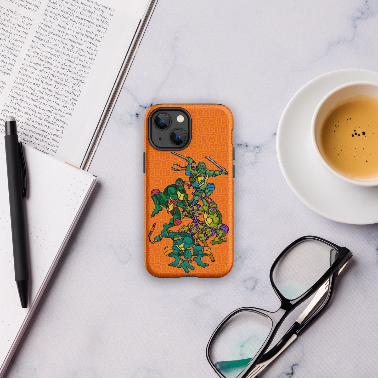 Kylian Mbappe Ninja Turtles funny football/ soccer meme Tough Case for iPhone® orange Matte iPhone 13 mini Mobile Phone Cases Football Kylian Mbappe Ninja Turtles PSG Real Madrid Next Cult Brand