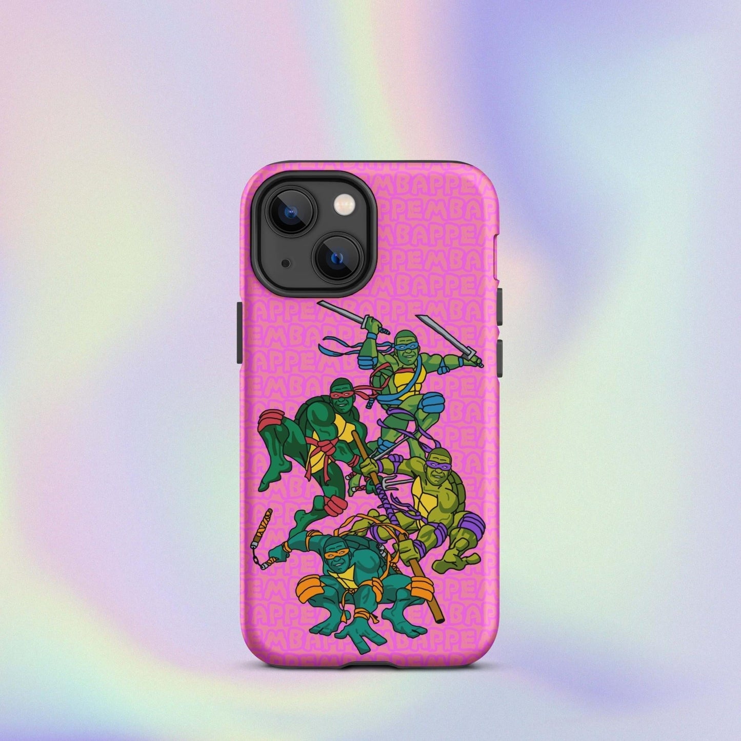 Kylian Mbappe Ninja Turtles funny football/ soccer meme Tough Case for iPhone® pink Matte iPhone 13 mini Mobile Phone Cases Football Kylian Mbappe Ninja Turtles PSG Real Madrid Next Cult Brand