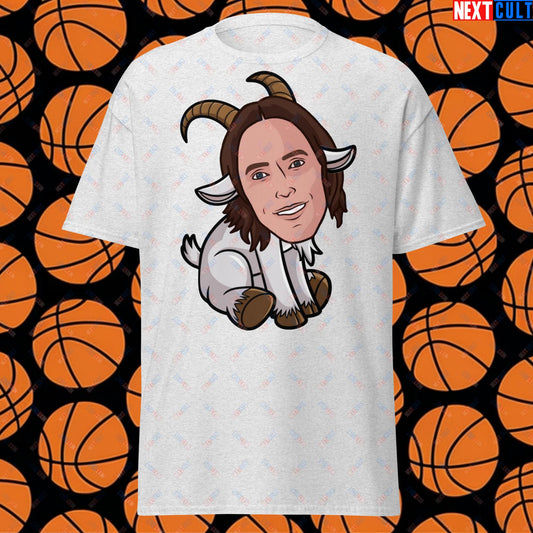 Steve Nash G.O.A.T. T-Shirt - Funny Basketball Meme Casual Top - Greatest of All Time Tee for Basketball Fans - Perfect Gift for Steve Nash Fans Unisex tee Ash T-shirts Basketball Dallas Mavericks G.O.A.T. NBA Phoenix Suns Steve Nash Next Cult Brand