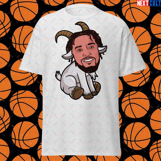 Jalen Brunson G.O.A.T. T-Shirt - Funny Basketball Meme Tee for New York Knicks Fans - Greatest of All Time Casual Top - Perfect Gift for Basketball Lovers Ash T-shirts Basketball G.O.A.T. Jalen Brunson NBA New York Knicks Next Cult Brand