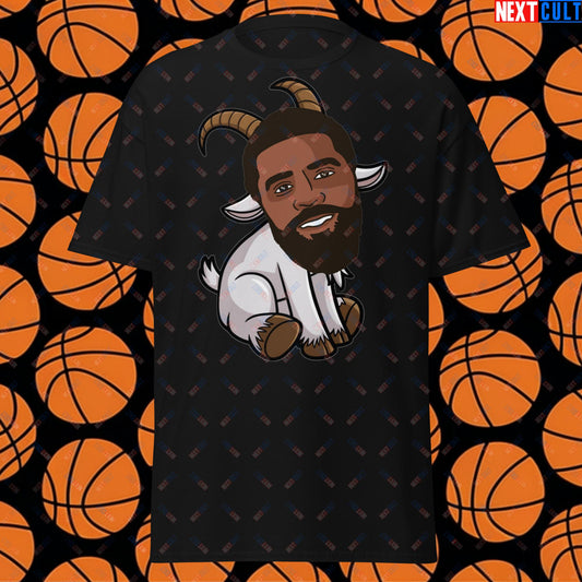 Kyrie Irving G.O.A.T. T-Shirt - Uncle Drew Basketball Meme Casual Top - Dallas Mavericks & Cleveland Cavaliers Fan Gift - Funny Cartoon Tee for Basketball Lovers Black T-shirts Basketball Cleveland Cavaliers Dallas Mavericks G.O.A.T. Kyrie Irving NBA Next Cult Brand