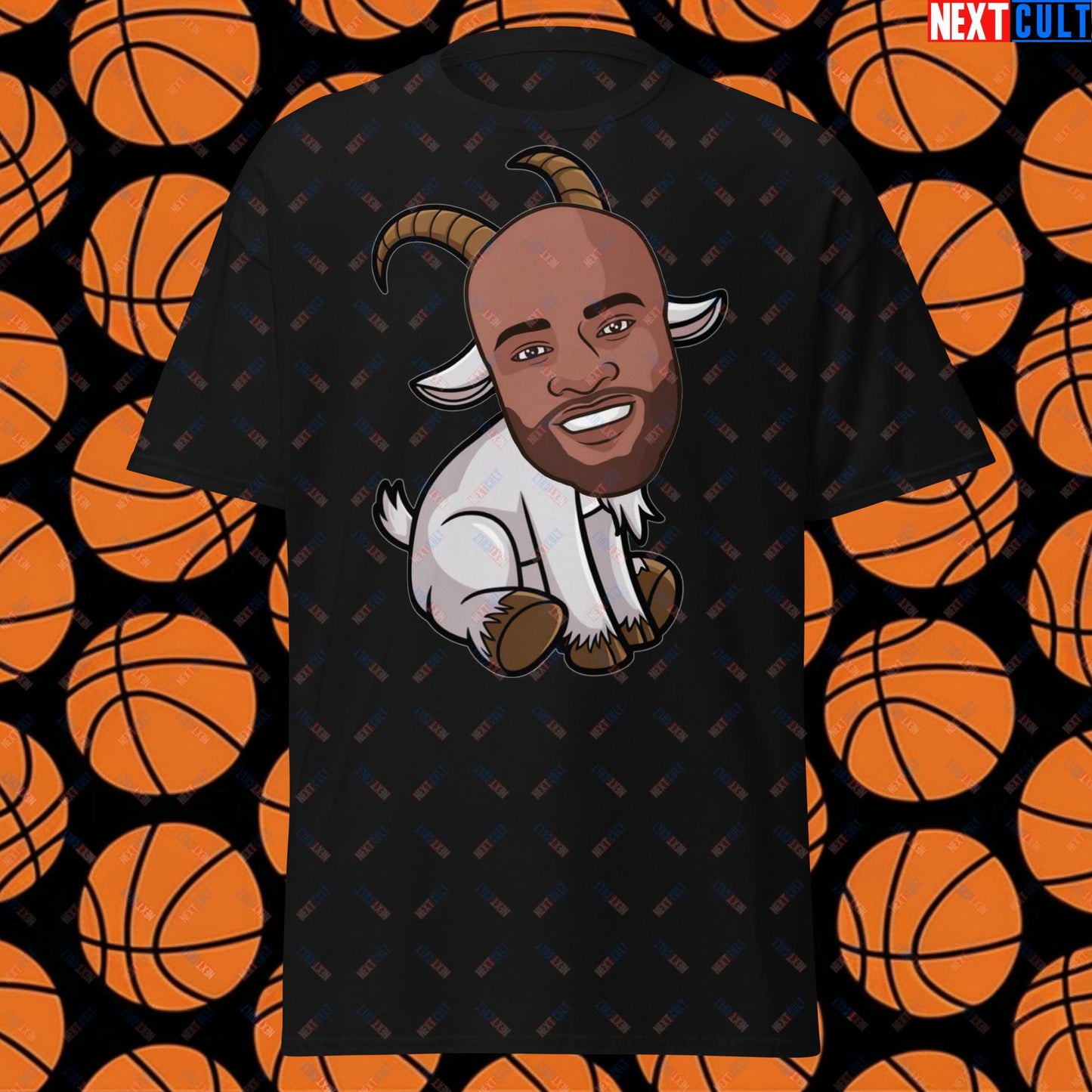 Vince Carter G.O.A.T. T-Shirt - Greatest of All Time Basketball Meme Tee - Funny Vince Carter Cartoon Top for Basketball Fans - Perfect Gift for GOAT Lovers Black T-shirts Basketball G.O.A.T. NBA Toronto Raptors Vince Carter Next Cult Brand