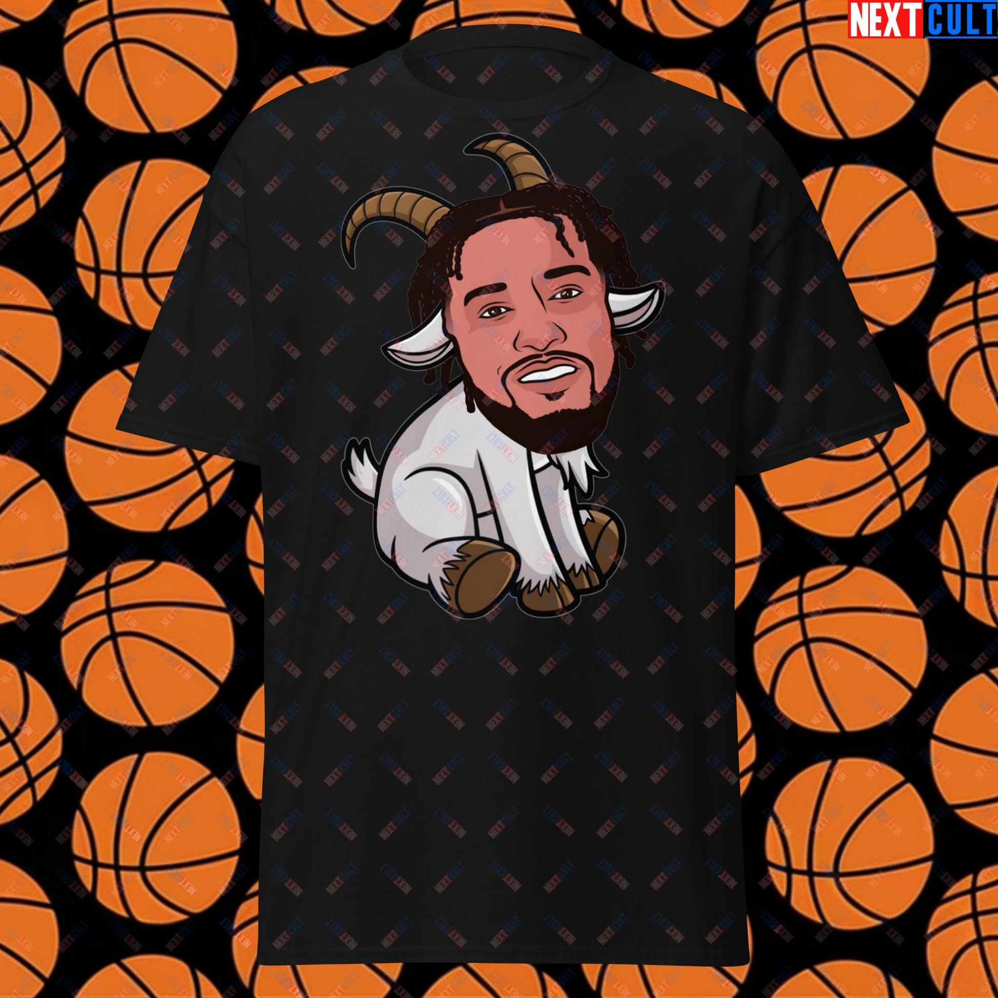 Jalen Brunson G.O.A.T. T-Shirt - Funny Basketball Meme Tee for New York Knicks Fans - Greatest of All Time Casual Top - Perfect Gift for Basketball Lovers Black T-shirts Basketball G.O.A.T. Jalen Brunson NBA New York Knicks Next Cult Brand