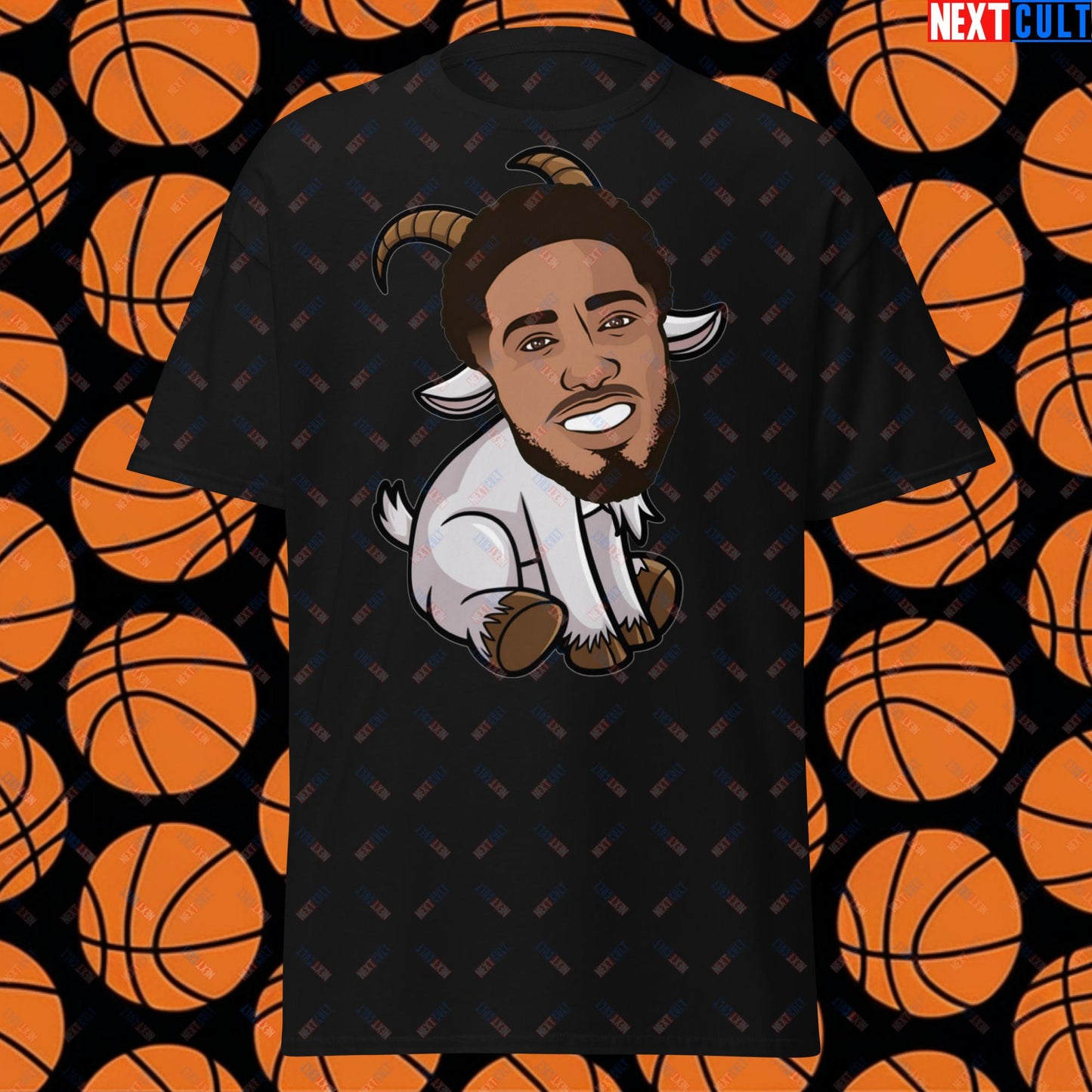 Tyrese Haliburton G.O.A.T. T-Shirt - Funny Basketball Meme Tee - Indiana Pacers GOAT Casual Top - Perfect Gift for Basketball Fans Black T-shirts Basketball G.O.A.T. Indiana Pacers NBA Tyrese Haliburton Next Cult Brand