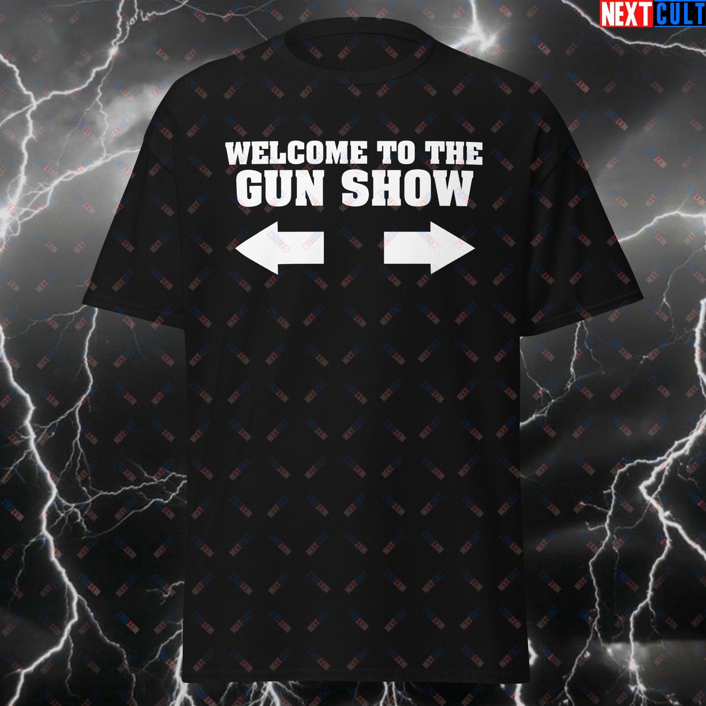 Funny Welcome To The Gun Show T-Shirt – Gym Bro Meme Tee for Huge Arms, Workout & Weightlifting Gains – Funny Fitness Shirt T-shirts Bodybuilding Fitness Gym Pump Cover Workout Next Cult Brand