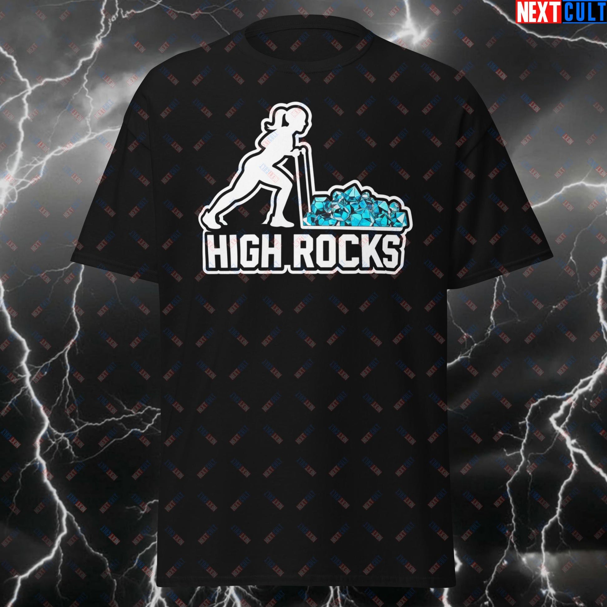 Hyrox High Rocks Funny Gym T-Shirt – Functional Training Tee for Female Lifters – Cross Training Workout Top for Gym Bros & Gains T-shirts Fitness Functional Fitness Gym Hyrox Pump Cover Workout Next Cult Brand