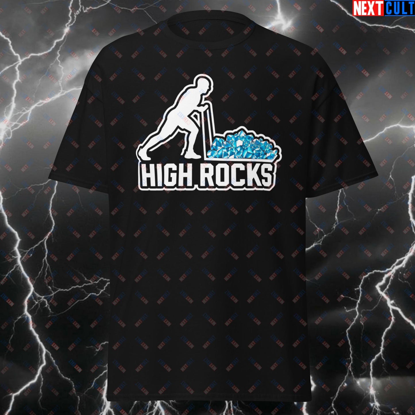 Hyrox High Rocks Gym Bro Funny T-Shirt – Cross Training & Weightlifting Meme Tee for Functional Fitness & Gains T-shirts Fitness Functional Fitness Gym Hyrox Pump Cover Workout Next Cult Brand