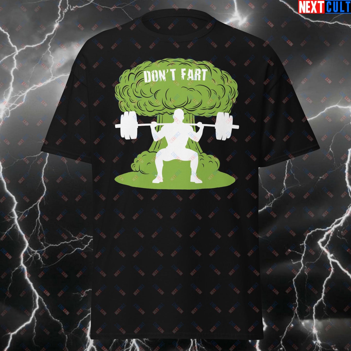 Funny Don't Fart Squats Gym T-Shirt – Meme Workout Tee for Lifters, Fitness & Weightlifting Gains T-shirts Bodybuilding Fitness Gym Powerlifting Pump Cover Workout Next Cult Brand