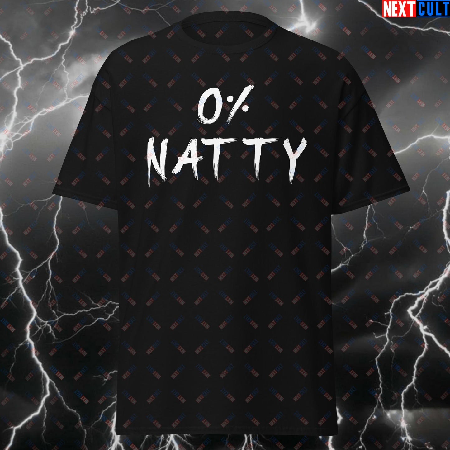 0% Natty Gym Meme T-Shirt - Funny Workout Tee for Lifters & Gym Bros - Enhanced Gains Bodybuilding Tshirt T-shirts Bodybuilding Fitness Gym Natty Pump Cover Steroids Workout Next Cult Brand