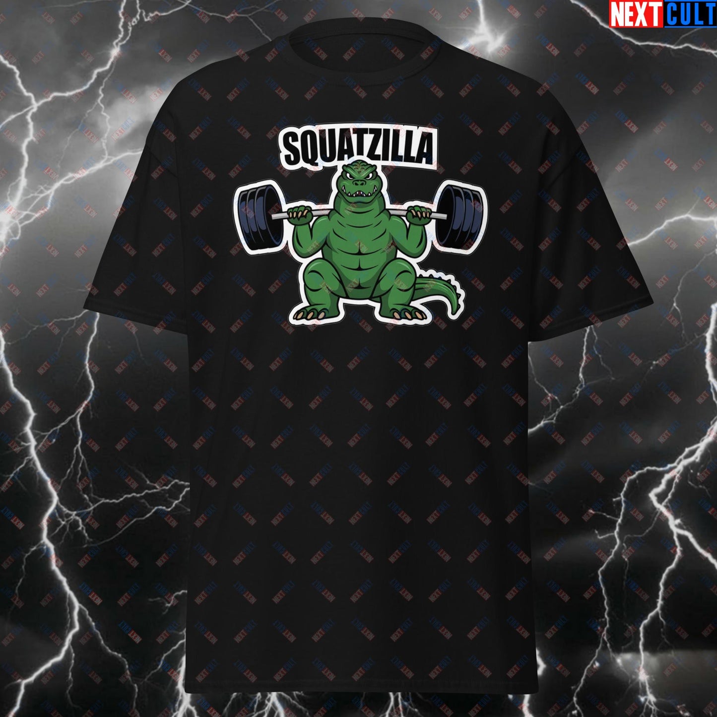 Squatzilla Funny Gym Meme T-Shirt – Leg Day Workout Tee for Lifters, Fitness & Bodybuilding Gains Squatting shirt T-shirts Bodybuilding Fitness Gym Leg Day Powerlifting Pump Cover Workout Next Cult Brand