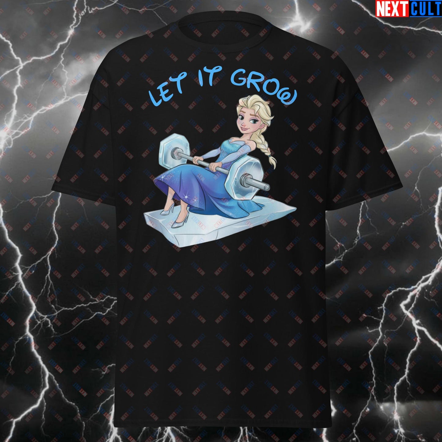 Let It Grow Gym Girl T-Shirt - Funny Workout Tee for Bootybuilder, Leg Day & Hip Thrusts - Fitness Meme Pump Cover Tshirt T-shirts Bodybuilding Fitness Frozen Gym Pump Cover Workout Next Cult Brand