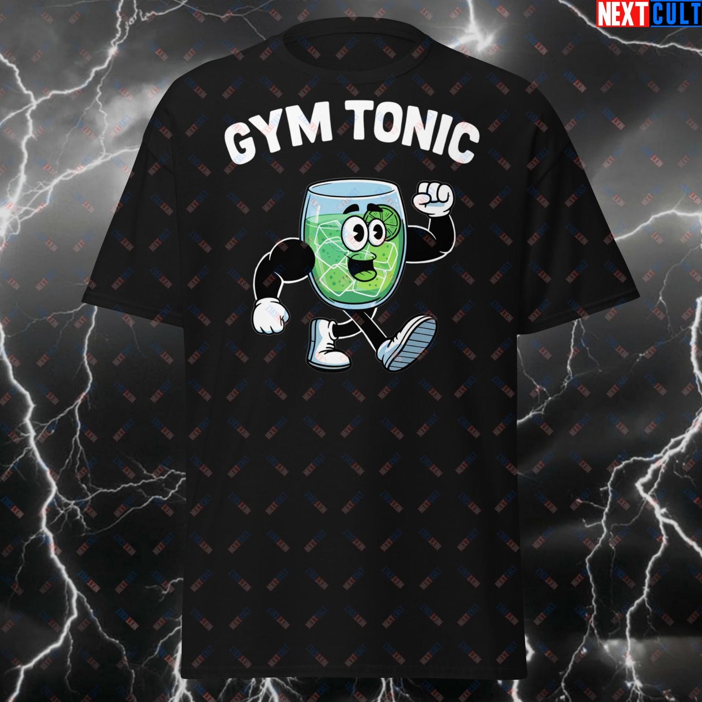 Gym Tonic Funny Workout T-Shirt – Gym & Tonic Fitness Tee for Lifters, Bodybuilding Meme Shirt, Pump Cover Gymbro Gains Top T-shirts Bodybuilding Fitness Gym Pump Cover Workout Next Cult Brand