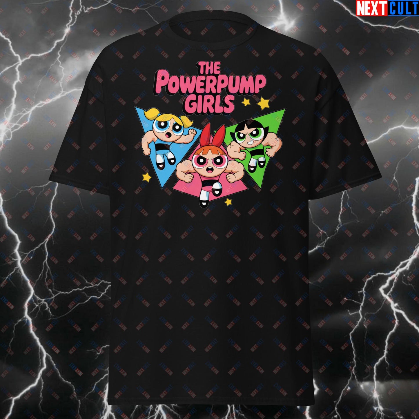 Powerpump Girls Workout Tee for Lifters & Fitness Meme Lovers - Pump Cover Gym Tshirt Top-Funny Gym Superhero T-Shirt T-shirts Bodybuilding Fitness Gym Pump Cover Workout Next Cult Brand