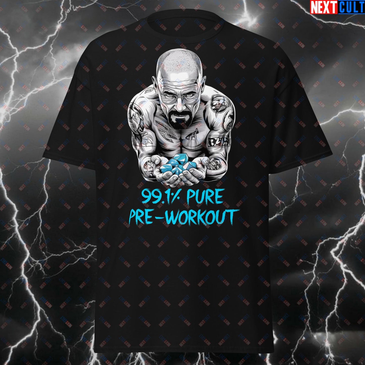 99.1% Pure Preworkout T-Shirt - Funny Gym Meme Tee for Workout Lovers, Lifters & Gymbros - Pump Cover Fitness Shirt for Gains T-shirts Bodybuilding Breaking Bad Fitness Gym Pump Cover TV Workout Next Cult Brand