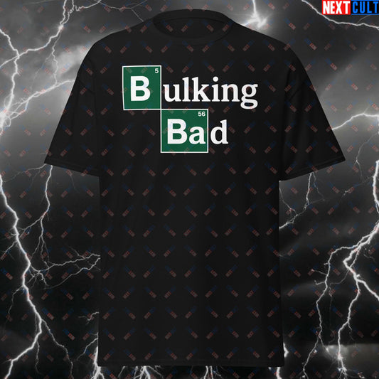 Bulking Bad Gym Meme T-Shirt – Funny Workout Tee for Lifters & Bodybuilding Gains – Pump Cover Fitness Tshirt T-shirts Bodybuilding Breaking Bad Bulking Fast Food Fitness Gym Pump Cover TV Workout Next Cult Brand