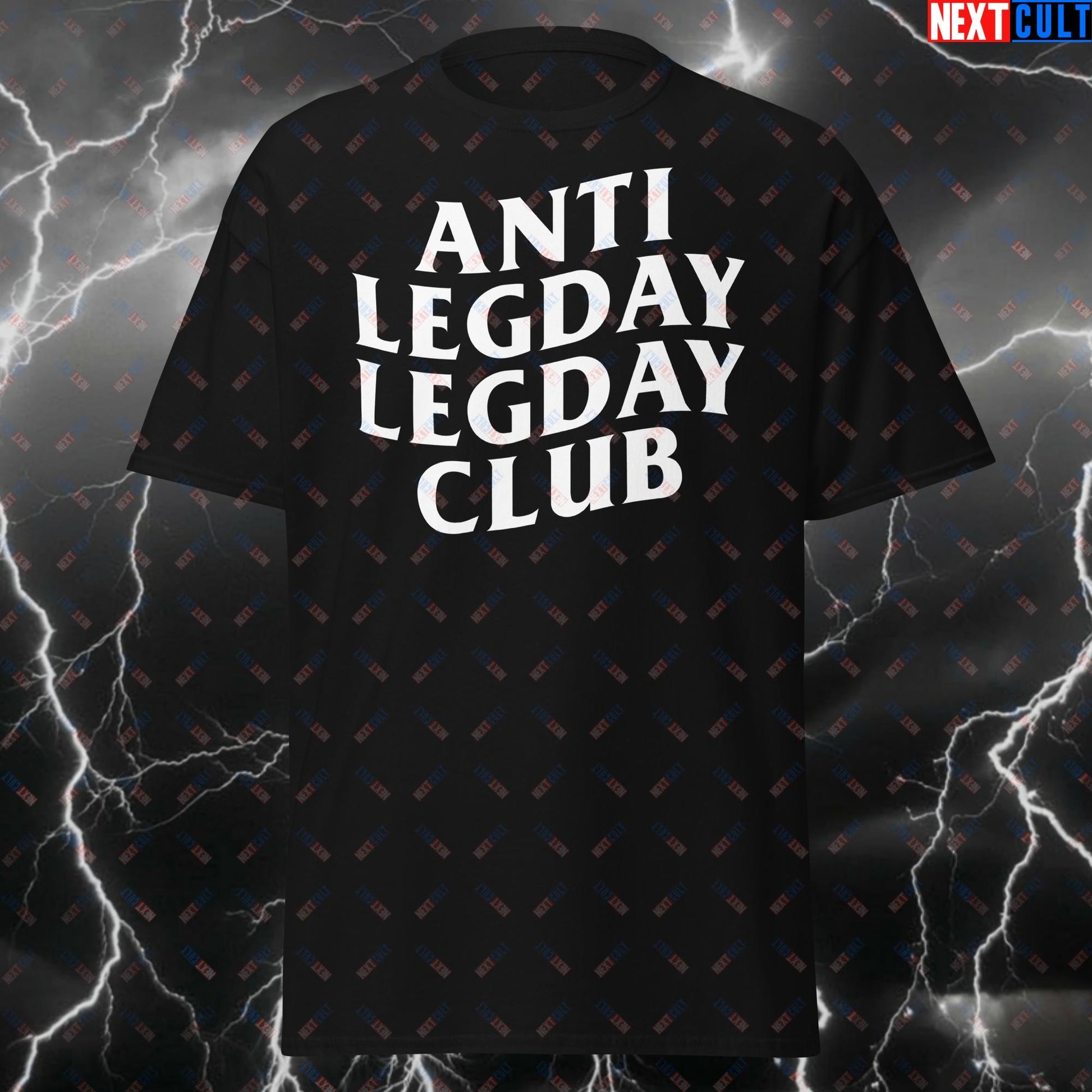 Anti Legday Legday Club Funny Gym T-Shirt – Meme Workout Tee for Lifters, Bodybuilding & Fitness Gains – Pump Cover Top T-shirts Bodybuilding Fitness Gym Leg Day Powerlifting Pump Cover Workout Next Cult Brand