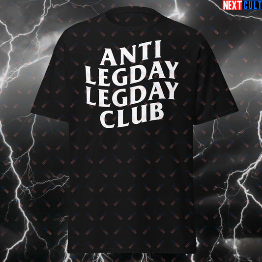 Anti Legday Legday Club Funny Gym T-Shirt – Meme Workout Tee for Lifters, Bodybuilding & Fitness Gains – Pump Cover Top T-shirts Bodybuilding Fitness Gym Leg Day Powerlifting Pump Cover Workout Next Cult Brand