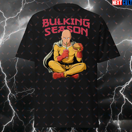 Bulking Season T-Shirt - Funny Gym & Fast Food Meme Tee for Lifters - Burgers & Gains Workout Pump Cover Tshirt Top T-shirts Bodybuilding Bulking Fast Food Fitness Gym Pump Cover TV Workout Next Cult Brand