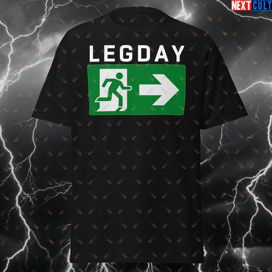 Leg Day No Thanks Funny Gym T-Shirt - Skip Legday Meme Tee for Lifters, Squats & Deadlifts Exit Pump Cover Top T-shirts Bodybuilding Fitness Gym Leg Day Powerlifting Pump Cover Workout Next Cult Brand