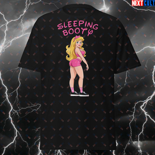 Sleeping Booty Gym T-Shirt - Funny Bootybuilding Meme Tee for Gym Princess, Lifters & Fitness Gains- Pump Cover Workout Shirt T-shirts Bodybuilding Films Fitness Gym Leg Day Pump Cover Workout Next Cult Brand