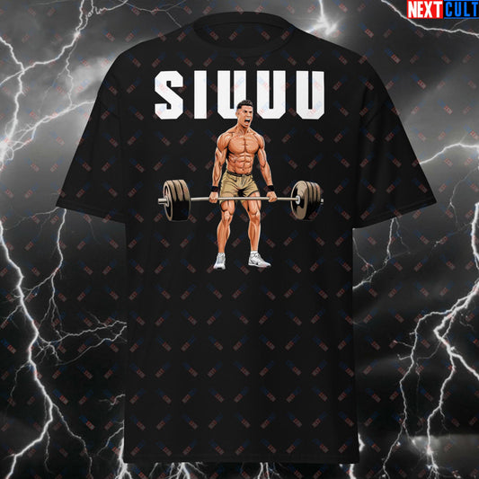 Funny SIUUU Deadlift T-Shirt - Gym Meme Tee for Soccer & Football Fans - Workout Pump Cover for Lifters & Fitness Gains T-shirts Bodybuilding Fitness Gym Powerlifting Pump Cover Workout Next Cult Brand