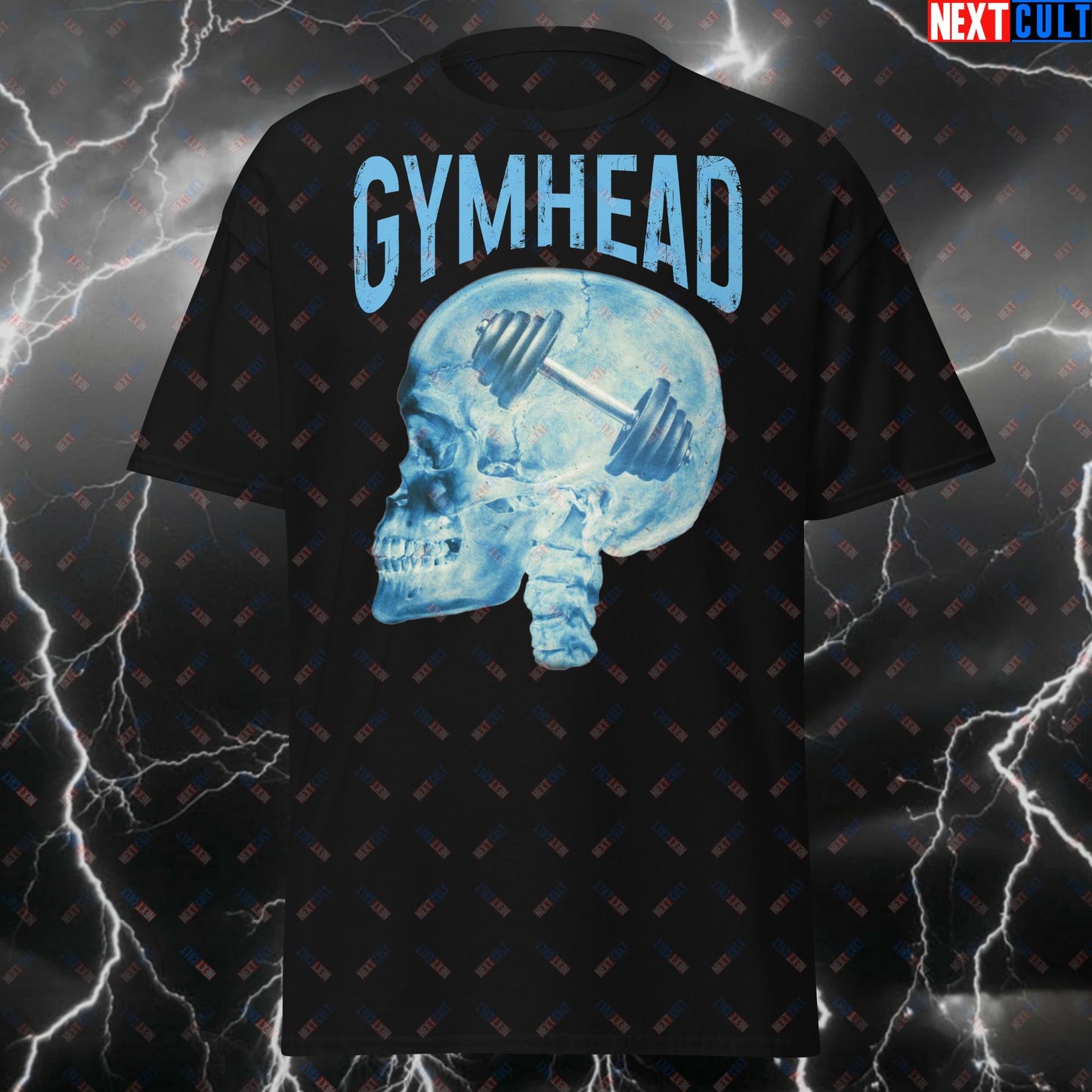 Gymhead Funny Gym Skull T-Shirt – Lifting is on My Mind Pump Cover Tee for Gym, Workout & Fitness Meme – Bodybuilding Tshirt T-shirts Bodybuilding Fitness Gym Pump Cover Workout Next Cult Brand