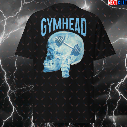 Gymhead Funny Gym Skull T-Shirt – Lifting is on My Mind Pump Cover Tee for Gym, Workout & Fitness Meme – Bodybuilding Tshirt T-shirts Bodybuilding Fitness Gym Powerlifting Pump Cover Workout Next Cult Brand