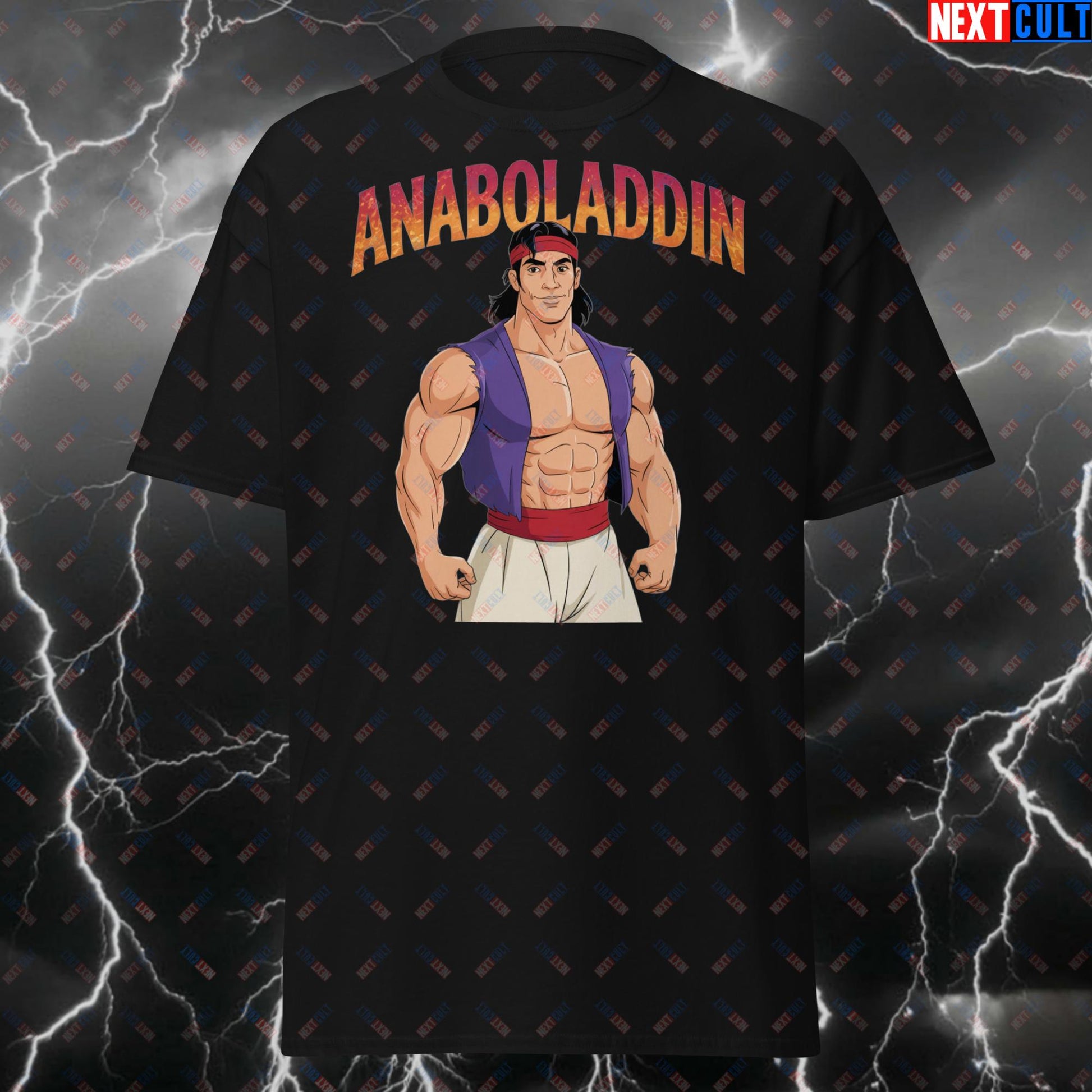 Anaboladdin Enhanced Lifter T-Shirt - Funny Gym Workout Tee for Lifting, Bodybuilding & Fitness - Not Natty Pump Cover Top T-shirts Bodybuilding Films Fitness Gym Pump Cover Steroids Workout Next Cult Brand