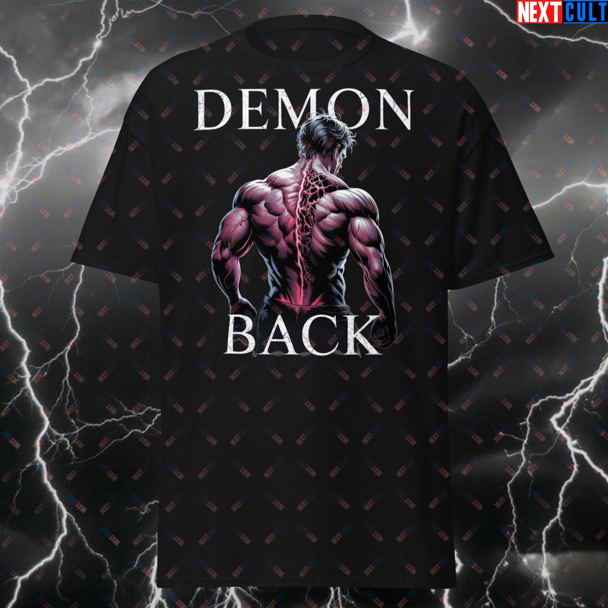 Demon Back T-Shirt - Big Back Gym Meme Tee for Lifters - Funny Back Workout Pump Cover Top for Bodybuilding & Fitness Gains T-shirts Bodybuilding Fitness Gym Halloween Pump Cover Workout Next Cult Brand